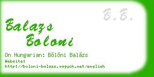 balazs boloni business card